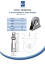 100mm V-groove wheel in fixed bracket Spec Sheet