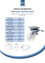 1500 series 150mm swivel/brake top plate 135x110mm castor with nylon ball bearing wheel 1000kg - Spec sheet