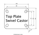 300HT series 125mm swivel top plate 100x85mm - Plate drawing