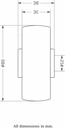 Wheel series 80mm polypropylene 12mm bore hub length 38mm roller bearing 120kg - Wheel dimensions