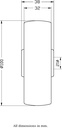 Wheel series 100mm polypropylene 12mm bore hub length 38mm roller bearing 150kg - Wheel dimensions