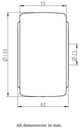 Wheel series 100mm cast nylon 25mm bore hub length 60mm ball bearing 1500kg - Wheel dimensions