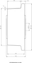 Wheel series 100mm flanged cast iron 20mm bore hub length 52mm ball bearing 800kg - Wheel dimensions