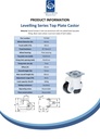 Levelling series HRP-POA 45G 45mm swivel top plate 55x55mm castor with nylon plain bearing wheel 180kg - Spec sheet