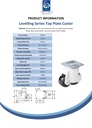 Levelling series HRP-POA 72G 72mm swivel top plate 95x95mm castor with nylon plain bearing wheel 750kg - Spec sheet