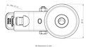 300SS series 100mm stainless steel swivel/brake bolt hole 13mm - Plate drawing