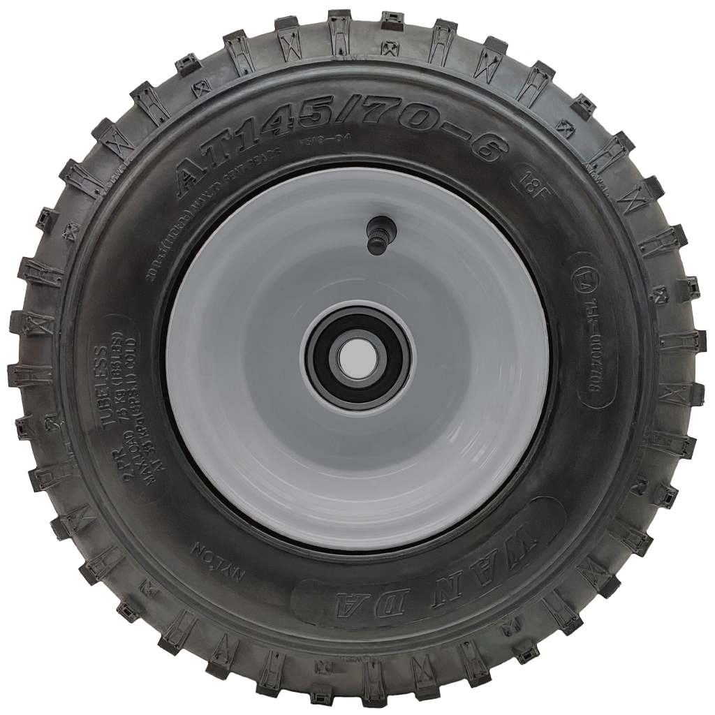 145x70-6 2pr Wanda P319 Knobby tyre on 20mm BB rim(flush) side view