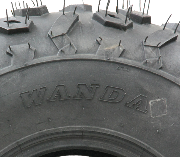 19x7.00-8 4pr Wanda P330 ATV tyre E-marked TL 28J on steel rim 25mm ball bearing 90mm hub length, 100kg load capacity Brand