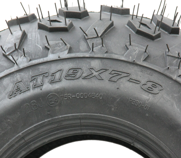 19x7.00-8 P330 on 5.50x8 4/4" SILVER Tyre Size