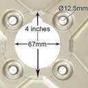 25x13.00-9 4ply P308 ATV on 4/4” Rim centre with Measurements