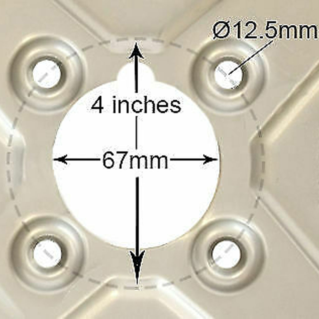 20x10.00-8 4pr Wanda P332 grass tyre on 4/4" rim centre with measurements