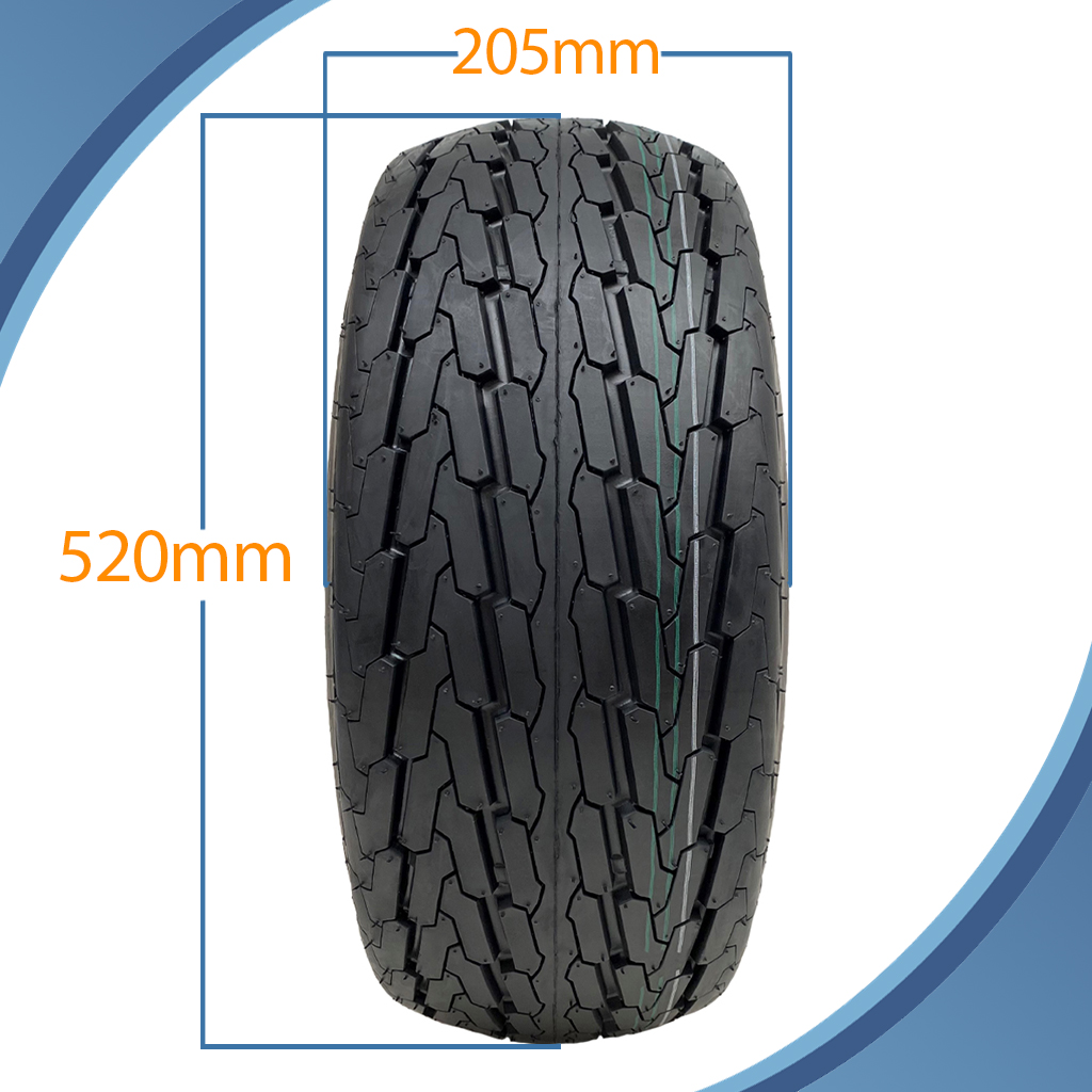 20.5x8.00-10 4ply TRAILER WHEEL pattern with dimensions