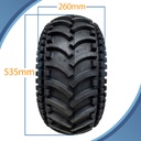 22x11.00-8 P308 ATV tyre pattern with dimensions