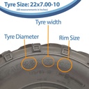 22x7.00-10 4pr Wanda P361 ATV tyre size with text