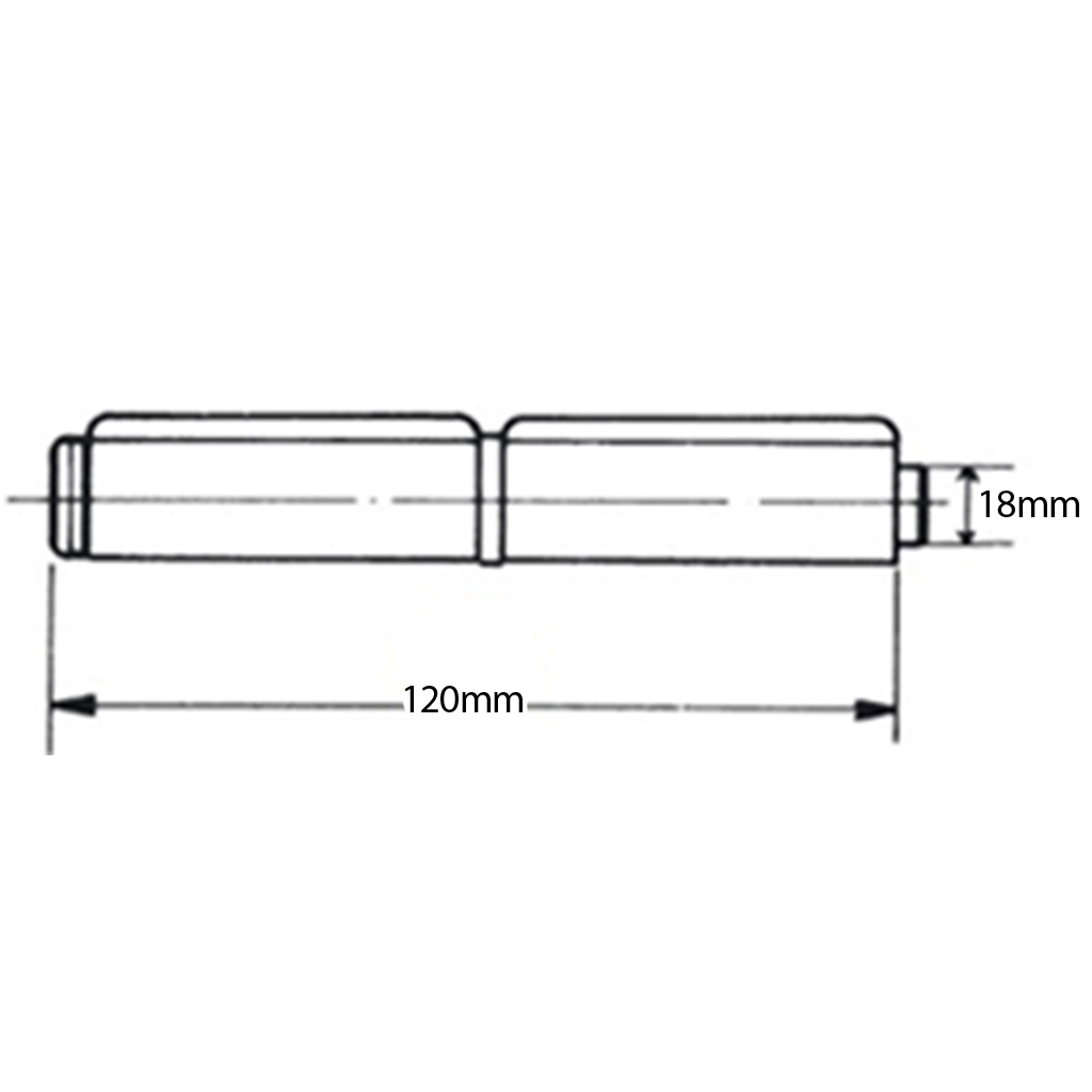 120mm Steel weldable hinge, removable pin Drawing with Dimensions