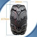 24x10.00-12 8pr OBOR Mudsling ATV tyre pattern with dimensions