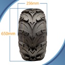 25x10.00-12 (255/65-12) 8pr OBOR Mudsling ATV tyre pattern with dimensions