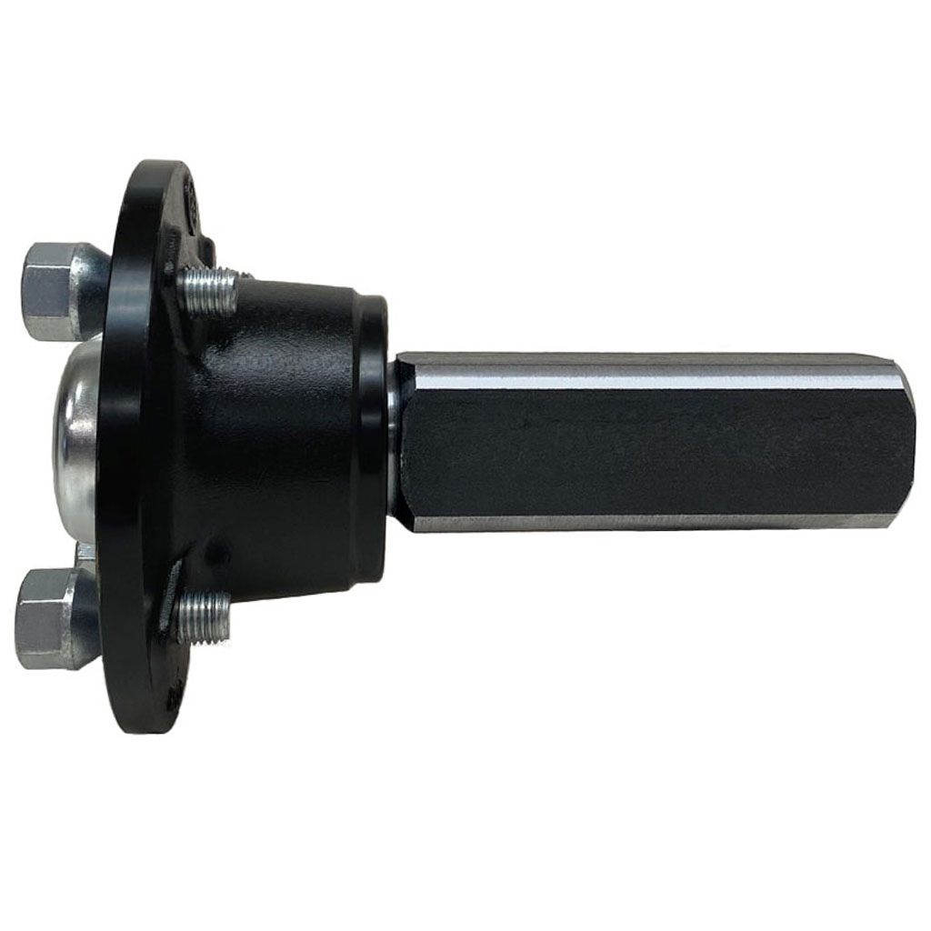 Hub & Stub axle 4/100 M12stud 40x40 High speed (waterproof) side view