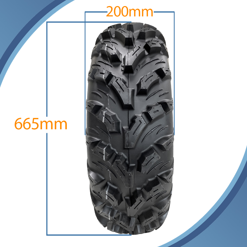 26x8.00-12 6pr OBOR Pinacle ATV tyre pattern with dimensions