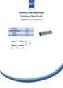 Bush 20x12x61mm Stainless Steel bush with plastic insert - Spec sheet