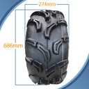 27x11.00-12 6ply OBOR Scoprio tyre pattern with dimensions