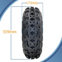 22x7.00-10 6ply OBOR WP01 tyre pattern with dimensions