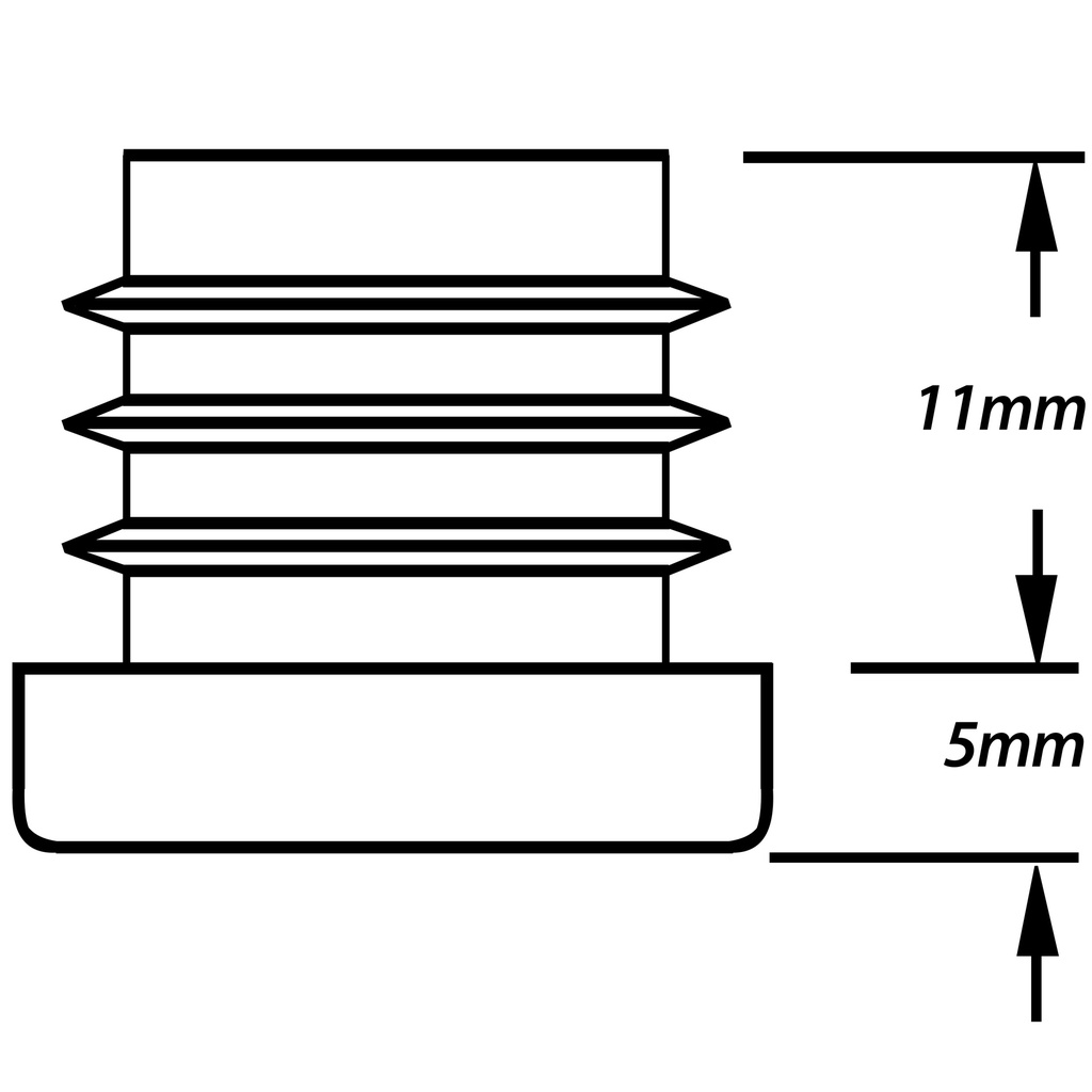 Plastic round insert 48.3mm (1.2/3.6mm) Drawing with Dimensions