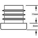 Plastic round insert 48.3mm (1.2/3.6mm) Drawing with Dimensions