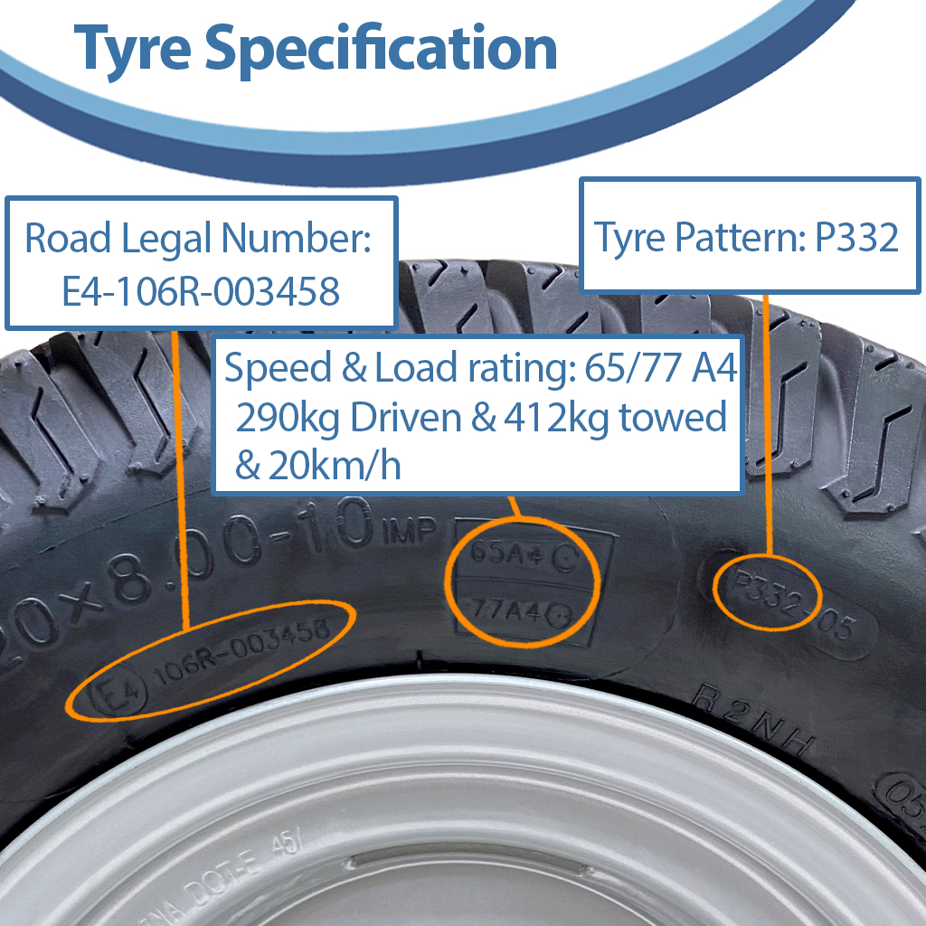 20x8.00-10 4pr Journey P332 specification