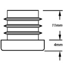 Plastic round insert 1 1/8" (1.0/2mm) Drawing with dimensions