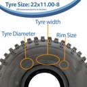 22x11.00-8 4pr Journey P322 Knobby tyre size with text