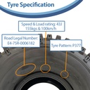 22x11.00-8 4pr Journey P322 Knobby tyre specification