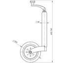 48mm jockey wheel drawing with dimensions