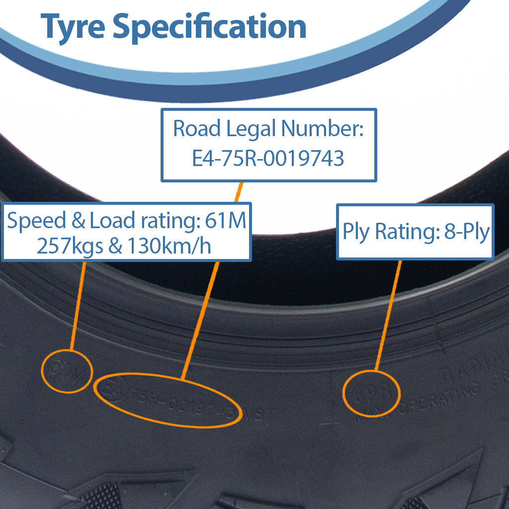 27x11.00R14 8ply OBOR Lynx tyre specification