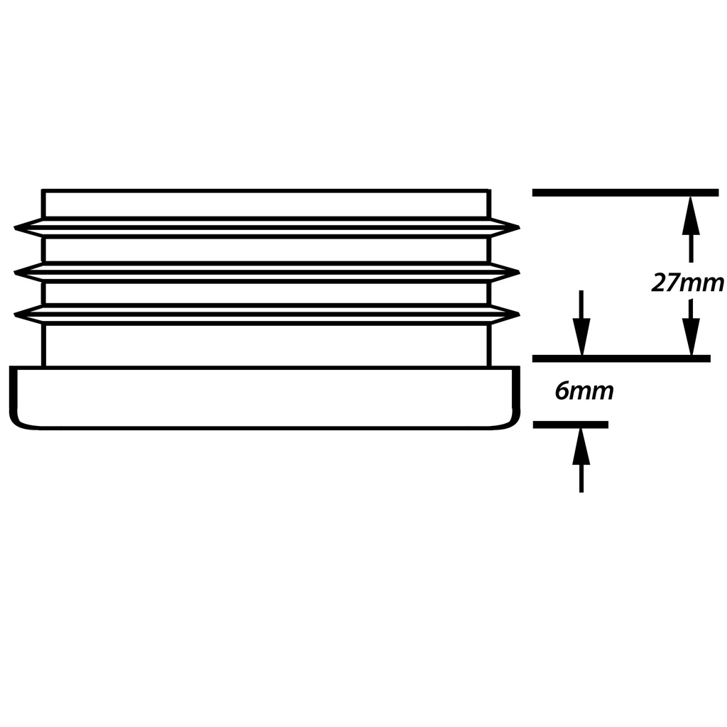 Plastic rectangular insert 150x100mm (3.0/8.0mm) Drawing in Dimensions