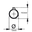 120mm Steel weldable hinge, removable pin - Data