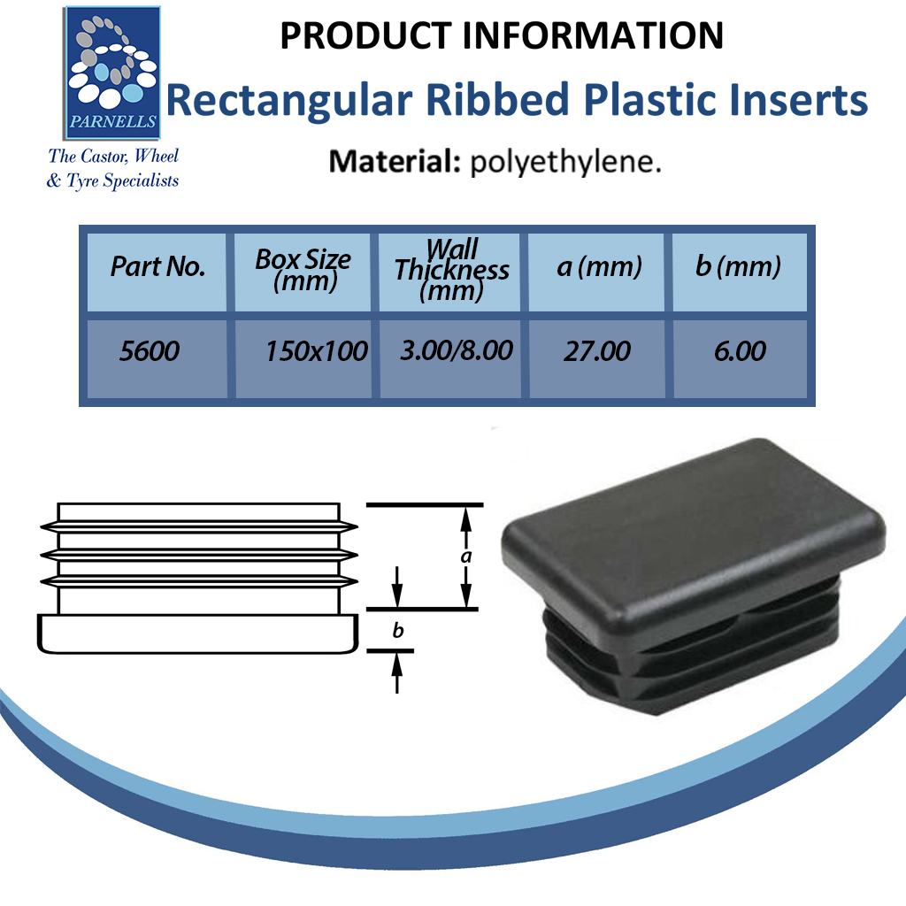 Plastic rectangular insert 150x100mm (3.0/8.0mm) Spec Sheet