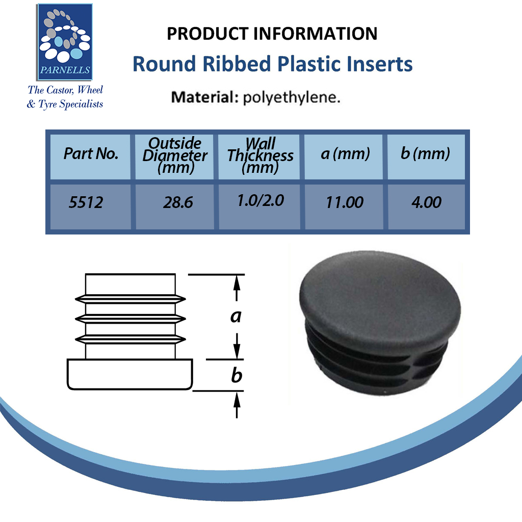 Plastic round insert 1 1/8" (1.0/2mm) Spec Sheet