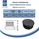 Plastic round insert 48.3mm (1.2/3.6mm) Spec Sheet