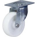 300 Series 100mm swivel top plate 100x80mm castor with polypropylene roller bearing wheel 150kg