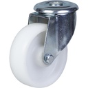 300 series 125mm swivel bolt hole 10,5mm castor with polypropylene roller bearing wheel 170kg