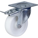 300 series 125mm swivel/brake top plate 100x80mm castor with polypropylene roller bearing wheel 170kg