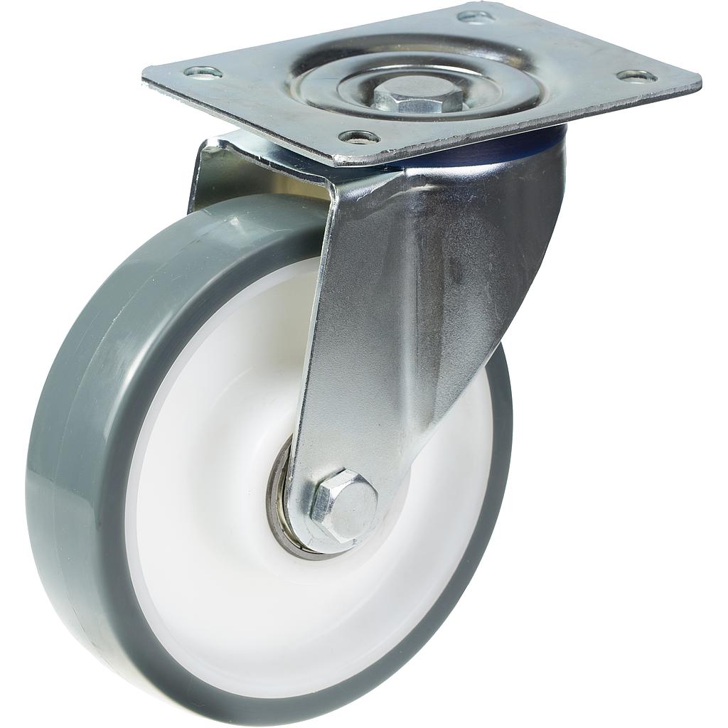 300 series 160mm swivel top plate 140x110mm castor with polyurethane on polypropylene centre ball bearing wheel 350kg