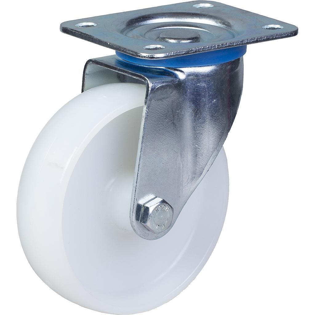 322 series 125mm swivel top plate 106x86mm castor with nylon roller bearing wheel 270kg