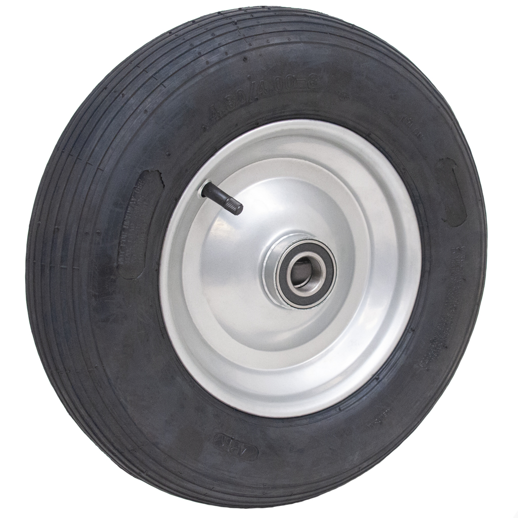 4.80/4.00x8 4ply Steel pneumatic wheel 25x80mm ball bearing 200kg