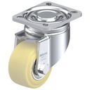 LH series 80mm swivel top plate 100x85mm castor with cast nylon ball bearing wheel 700kg