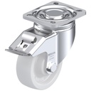 LH series 100mm swivel/brake top plate 100x85mm castor with nylon plain bearing wheel 500kg