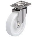 800SS series 200mm stainless steel swivel top plate 140x110mm castor with nylon plain bearing wheel 800kg