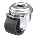 100 series 35mm swivel bolt hole 11mm castor with nylon plain bearing wheel 75kg