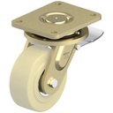 LS series 150x55mm swivel/brake top plate 175x140mm castor with cast nylon ball bearing wheel 2500kg